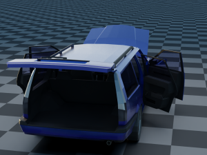 volvo 850 estate low-poly rigged 3D 模型