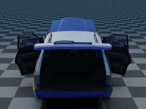 volvo 850 estate low-poly rigged 3D Model