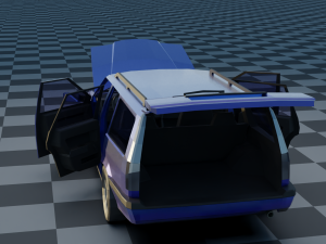 volvo 850 estate low-poly rigged 3D 模型