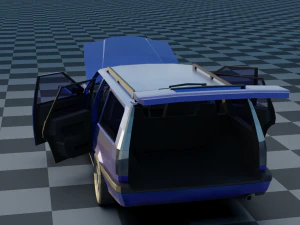 volvo 850 estate low-poly rigged 3D Model