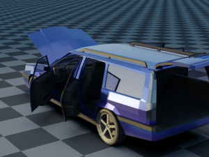 volvo 850 estate low-poly rigged 3D 模型