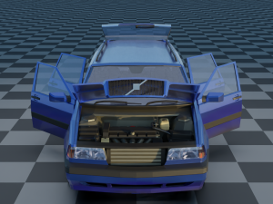volvo 850 estate low-poly rigged 3D 模型