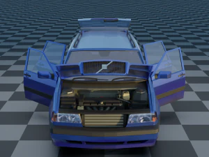 volvo 850 estate low-poly rigged 3D Model