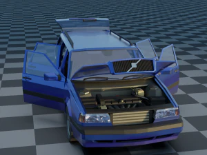 volvo 850 estate low-poly rigged 3D Model