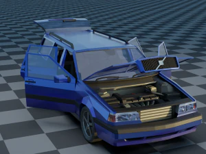 volvo 850 estate low-poly rigged 3D Model