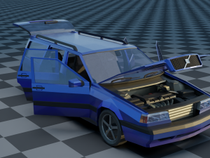 volvo 850 estate low-poly rigged 3D 模型