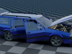volvo 850 estate low-poly rigged 3D 模型