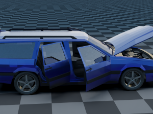volvo 850 estate low-poly rigged 3D 模型