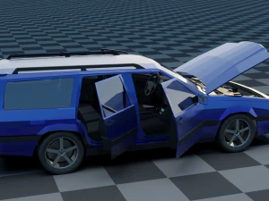 volvo 850 estate low-poly rigged 3D Model