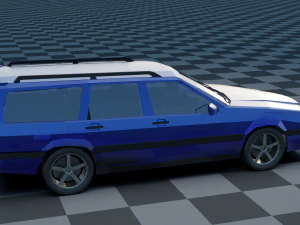 volvo 850 estate low-poly rigged 3D Model