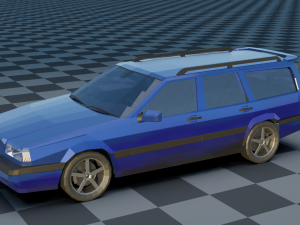 volvo 850 estate low-poly rigged 3D 模型