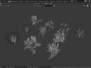 tree collection 3D Model