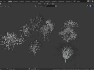 tree collection 3D Model