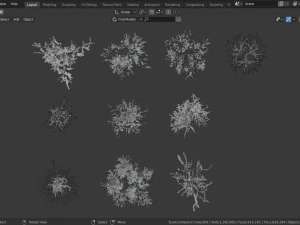tree collection 3D Model