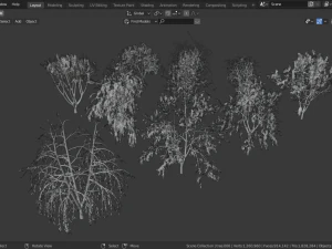 tree collection 3D Model