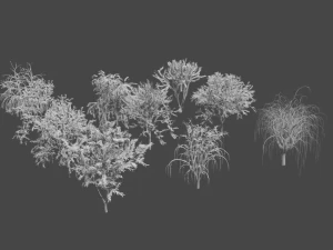 tree collection 3D Model