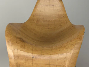 modern parametric wooden chair model 3D Model