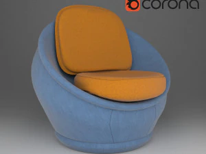 nieuwe bank moderne stof comfort 3D Model