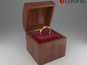 moderne parametrische gouden ring 3D Model