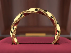 modern parametric gold ring 3D Model