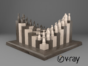 new wooden model parametric chess 3D Model