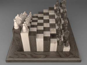 new wooden model parametric chess 3D Model