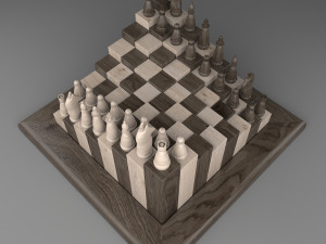 new wooden model parametric chess 3D Model