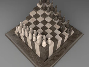new wooden model parametric chess 3D Model