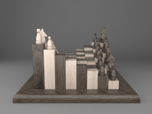 new wooden model parametric chess 3D Model