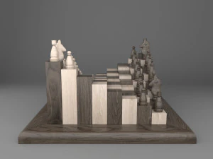 new wooden model parametric chess 3D Model
