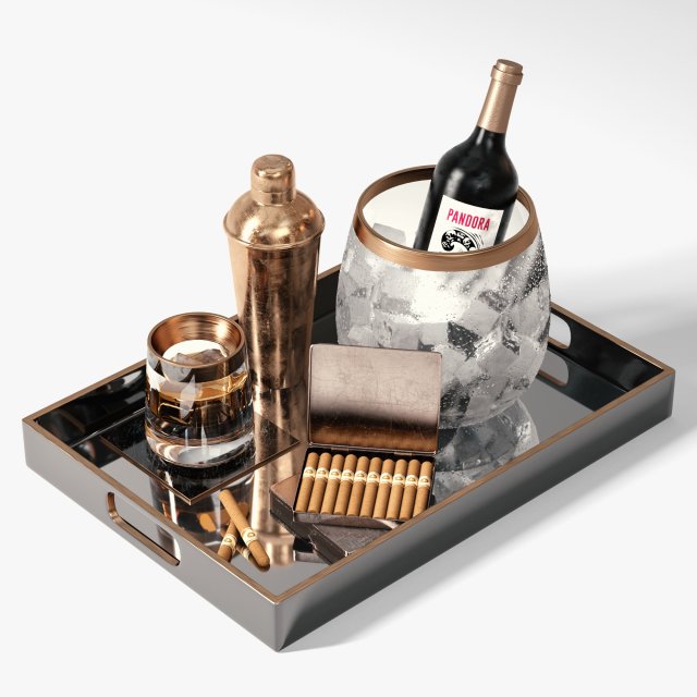 drinkset Model 3D .c4d .max .obj .3ds .fbx .stl .blend 