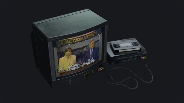 tv set - pbr game ready 3D Model .c4d .max .obj .3ds .fbx .stl .blend 