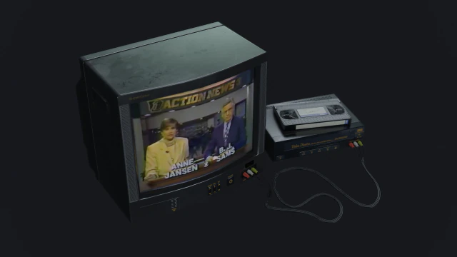 tv set - pbr game ready 3D Model .c4d .max .obj .3ds .fbx .stl .blend 