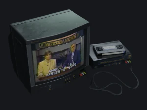 televisore - gioco pbr pronto Modello 3D