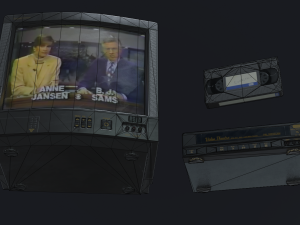 tv set - pbr game ready 3D Model