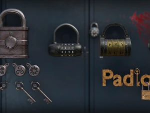 pacchetto lucchetto - pbr gameready Modello 3D