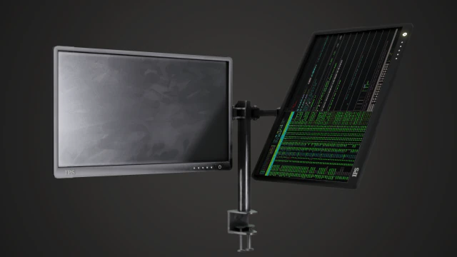monitor arm plus monitor - pbr gameready Modelo 3D .c4d .max .obj .3ds .fbx .stl .blend 