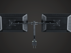 monitor arm plus monitor - pbr gameready 3D Model