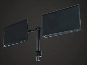 monitor arm plus monitor - pbr gameready Modelo 3D
