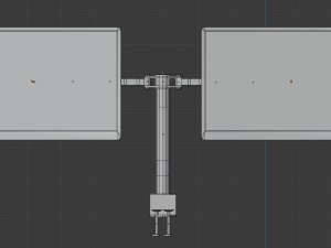 monitor arm plus monitor - pbr gameready 3D Model