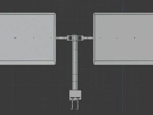 monitor arm plus monitor - pbr gameready Modelo 3D