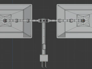 monitor arm plus monitor - pbr gameready Modelo 3D