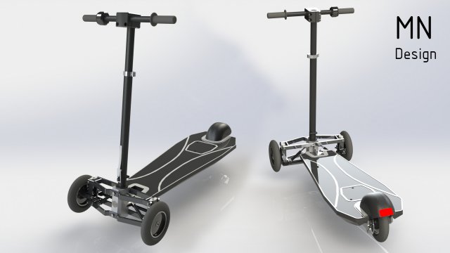 scooter 3D 模型 .c4d .max .obj .3ds .fbx .stl .blend 