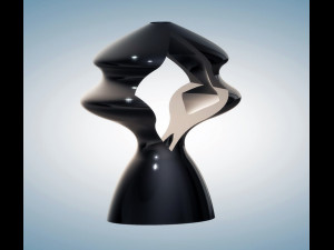 modern dual heads sculpture 3d print file 3D Print Model