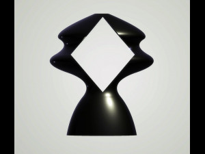 modern dual heads sculpture 3d print file 3D Print Model
