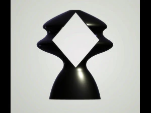 modern dual heads sculpture 3d print file 3D Print Model