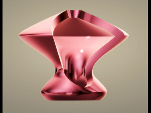modern vase with side cutout 3d print model 3D Принт Модель