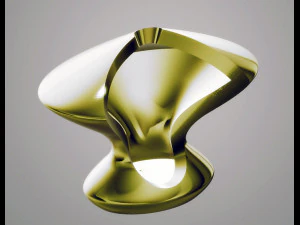 modern vase with side cutout 3d print model 3D Print Model