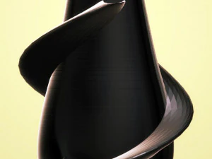 modern vase with rings 3d print model 3D Print Model