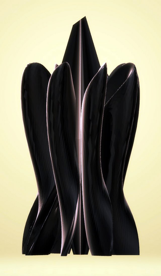 modern petal sculpture 3d print Model do druku 3D .c4d .max .obj .3ds .fbx .stl .blend 
